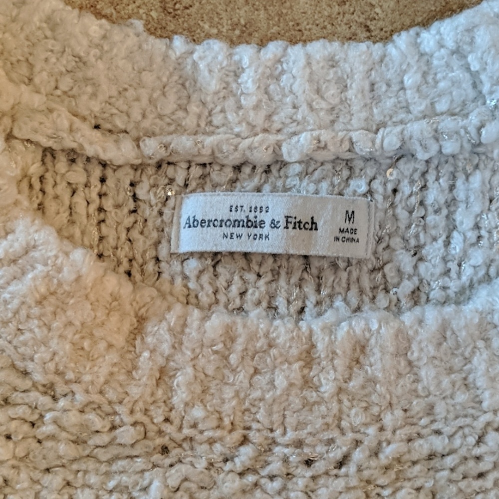 Abercrombie and Fitch thick cream sweater